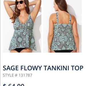 Swimsuits for All SAGE FLOWY TANKINI TOP